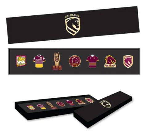 Brisbane Broncos Pin Badge Collectors Set - Evolution