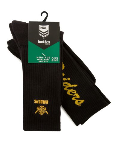 Canberra Raiders Foot-ies Sneaker Socks - Black