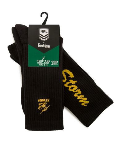 Melbourne Storm Foot-ies Sneaker Socks - Black