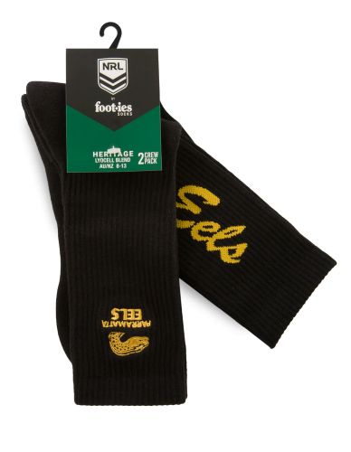 Parramatta Eels Foot-ies Sneaker Socks - Black