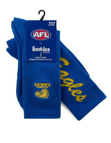 West Coast Eagles Foot-ies Sneaker Socks