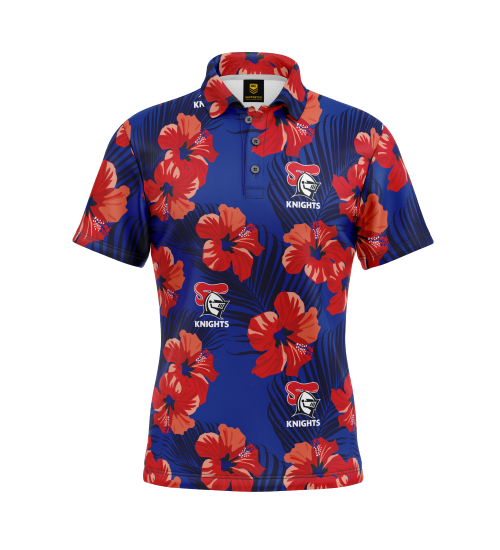 Newcastle Knights Mens Golf Polo - Aloha