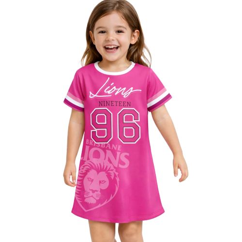 Brisbane Lions Girls T-Shirt Dress – Fuchsia Force