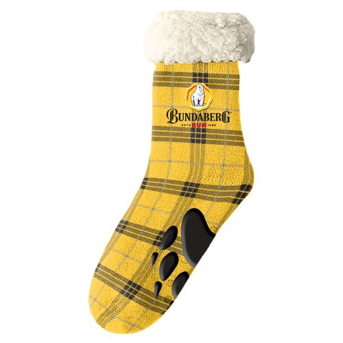 Bundaberg Rum Mens Plaid Sherpa Socks